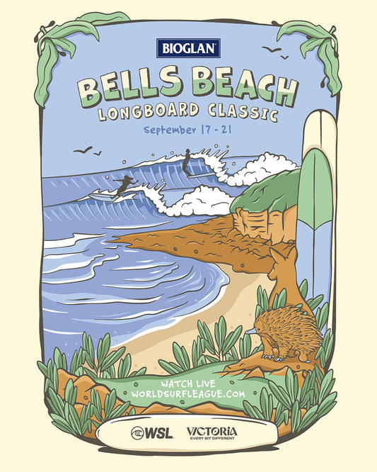 Bells Beach Longboard Tour 2025 — Event Artwork & Logo