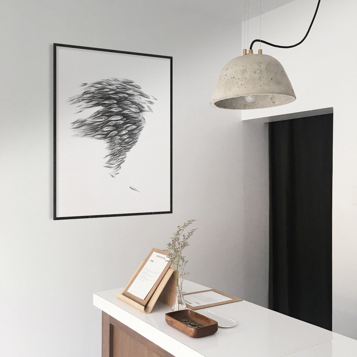 school of fish artwork
