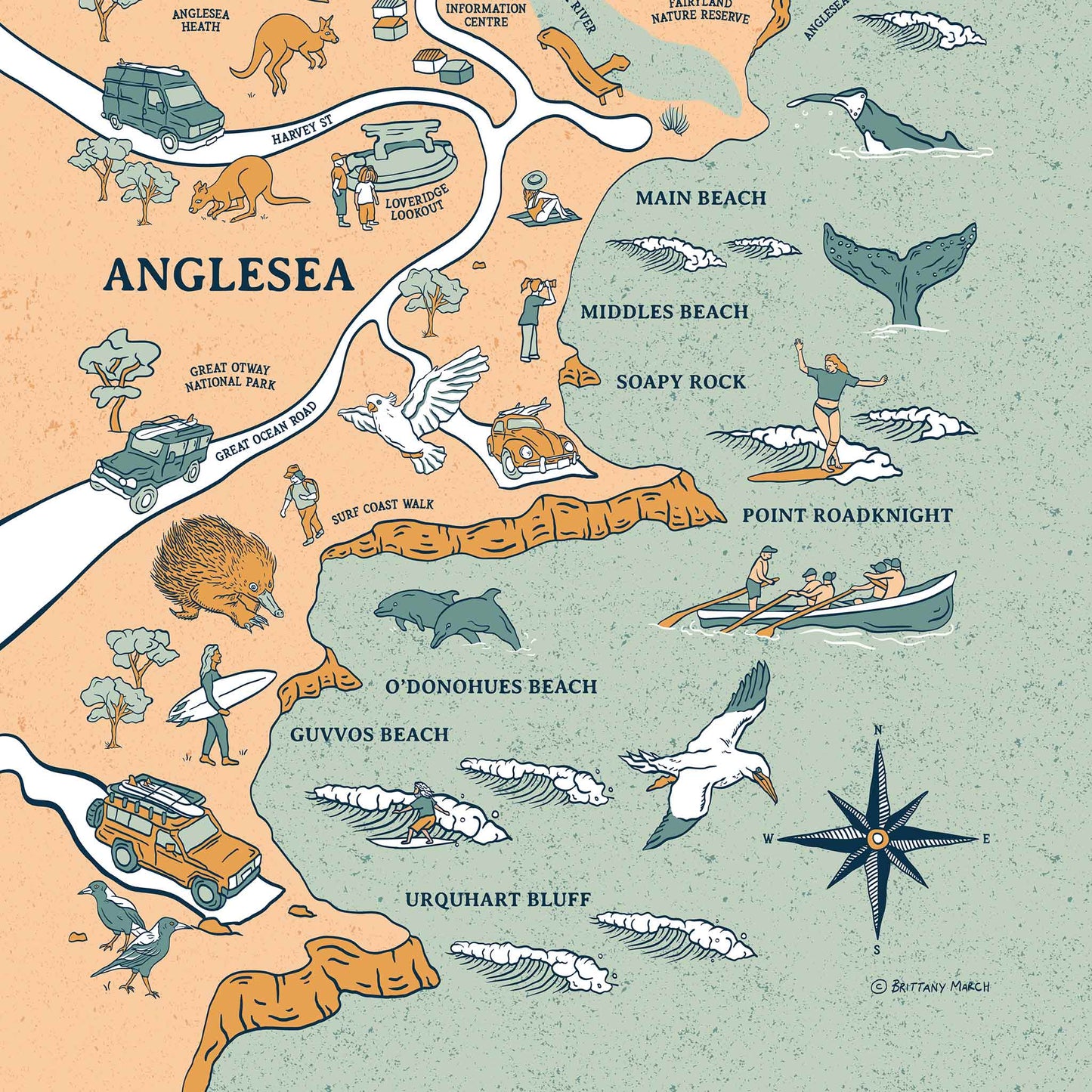 Anglesea | Illustrated Map