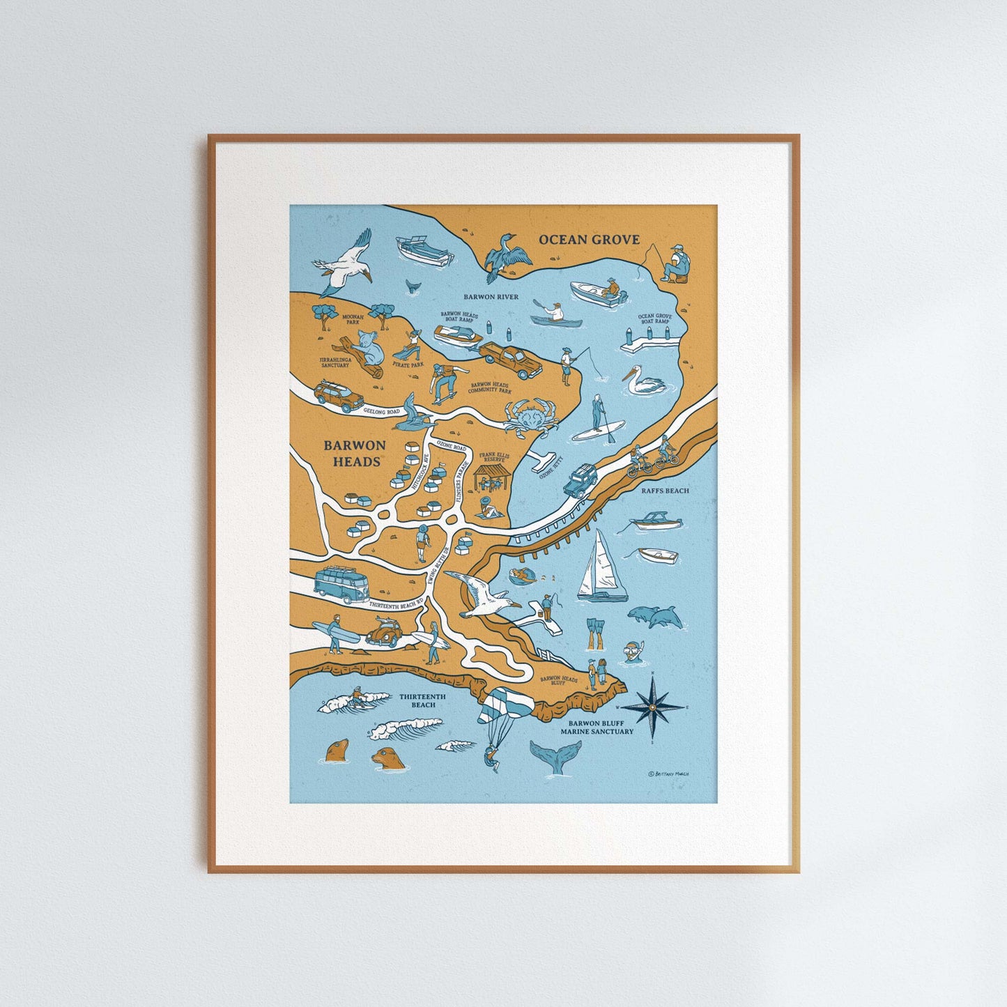 Barwon Heads & Ocean Grove | Illustrated Map