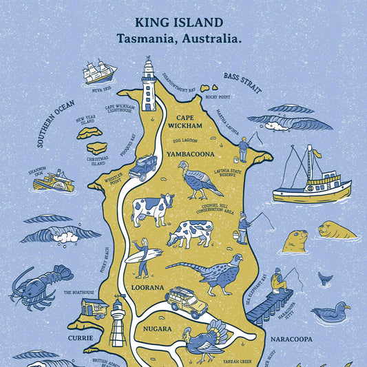 King Island | Illustrated Map