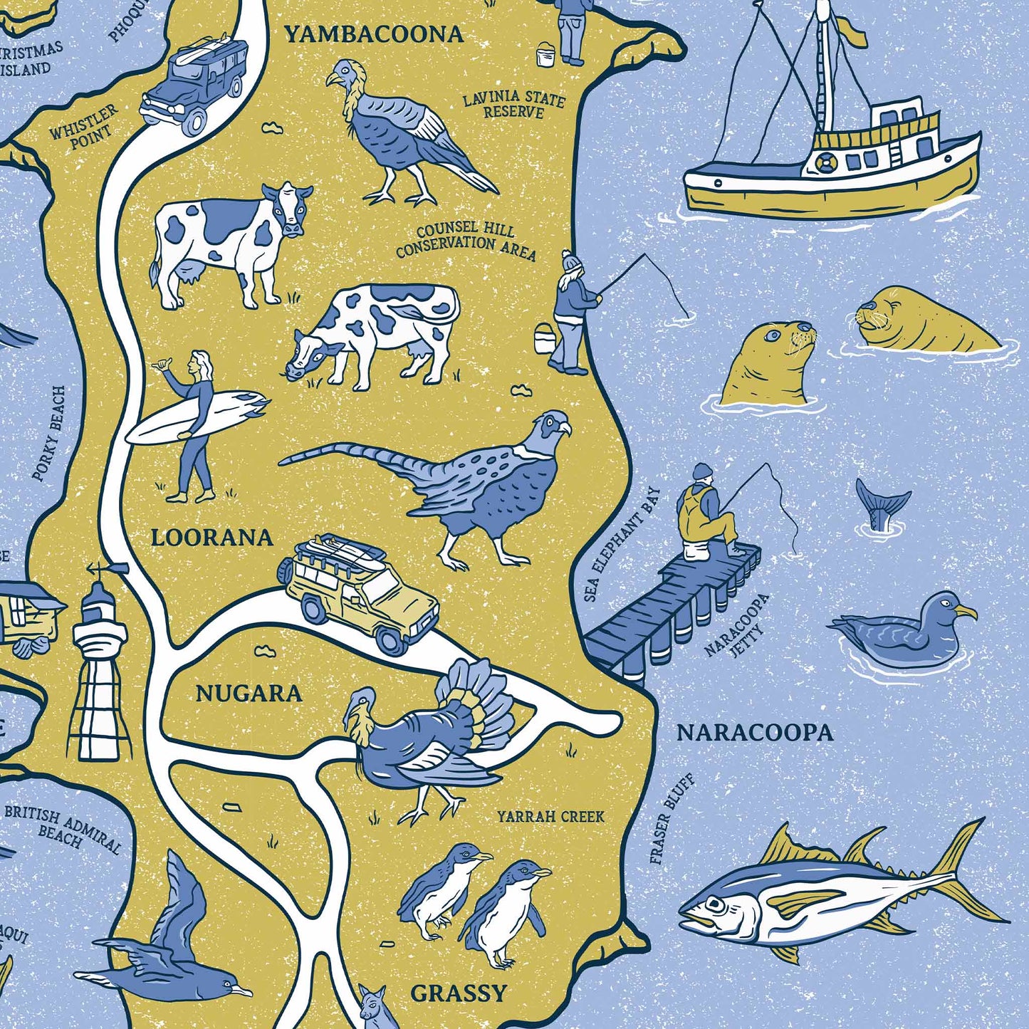 King Island | Illustrated Map