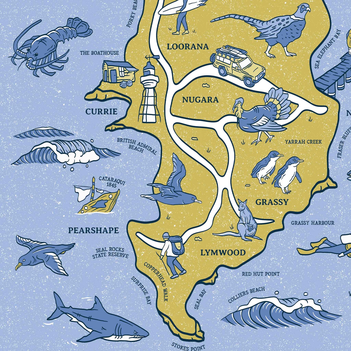 King Island | Illustrated Map