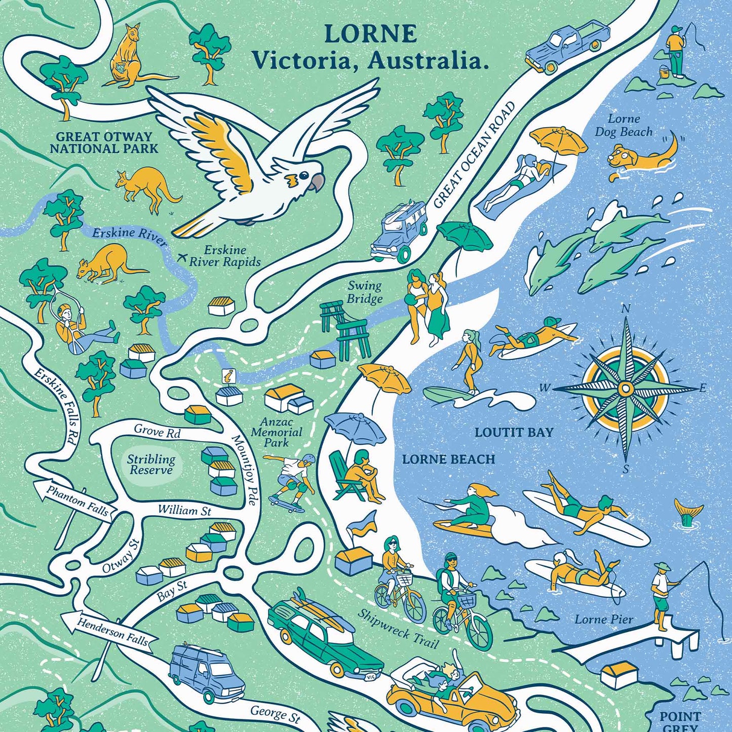 Lorne | Illustrated Map