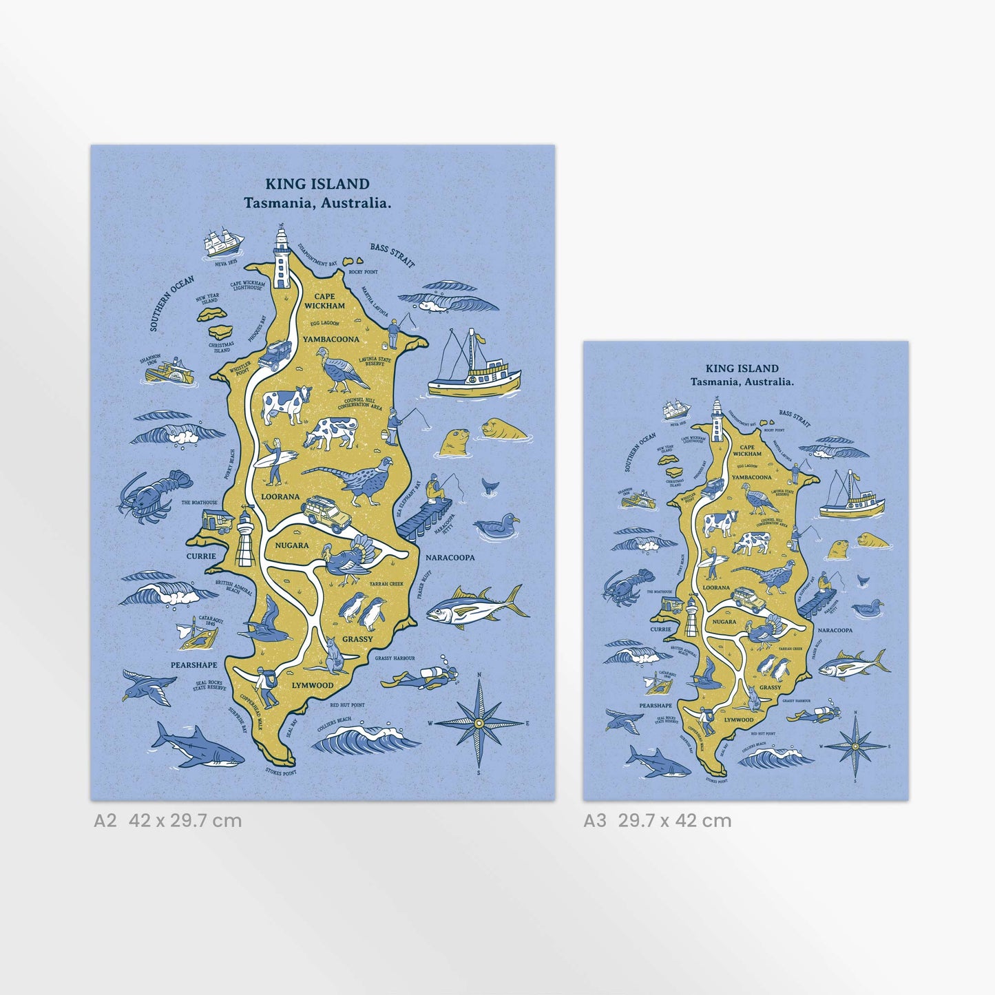 King Island | Illustrated Map