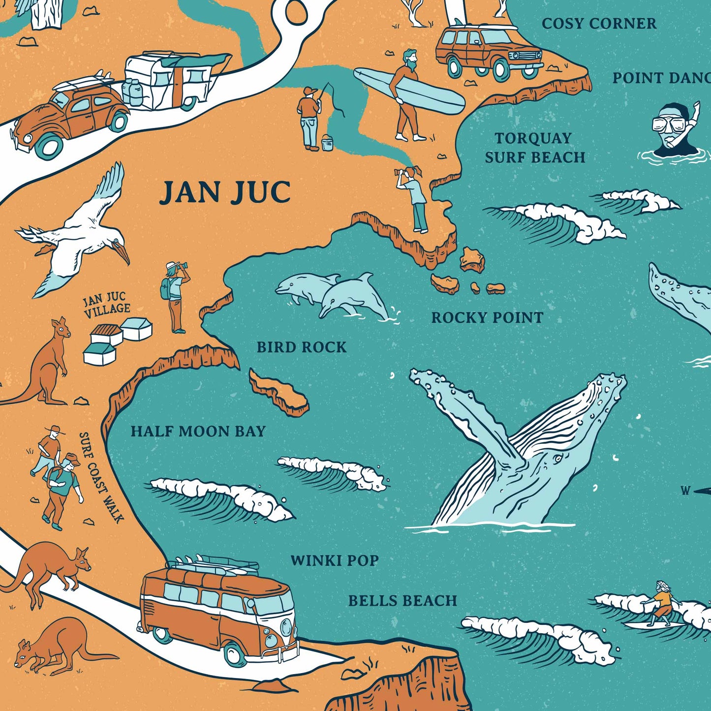 Torquay & Jan Juc | Illustrated Map