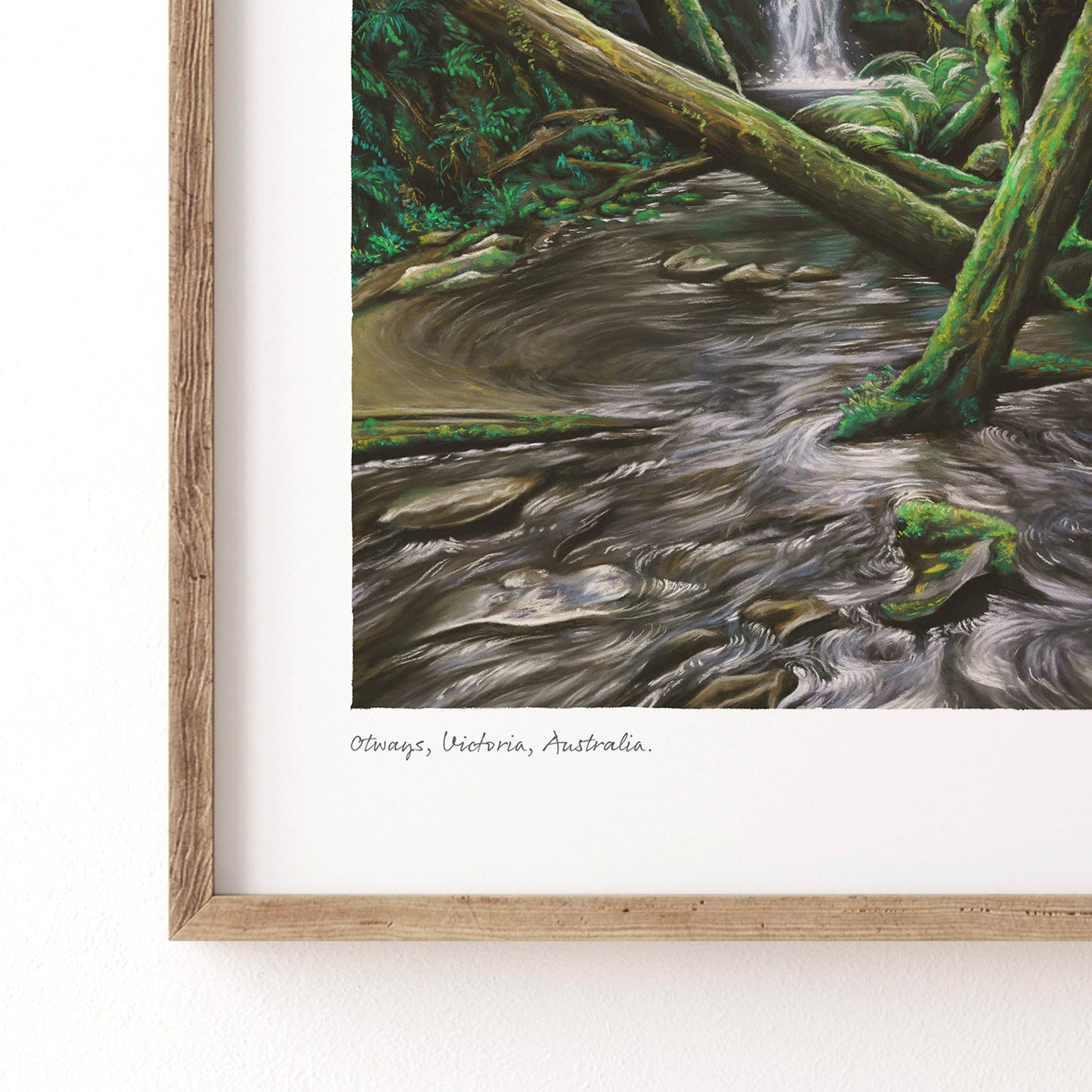 Soft Pastel Landscape - Waterfall in the Otways, Victoria.