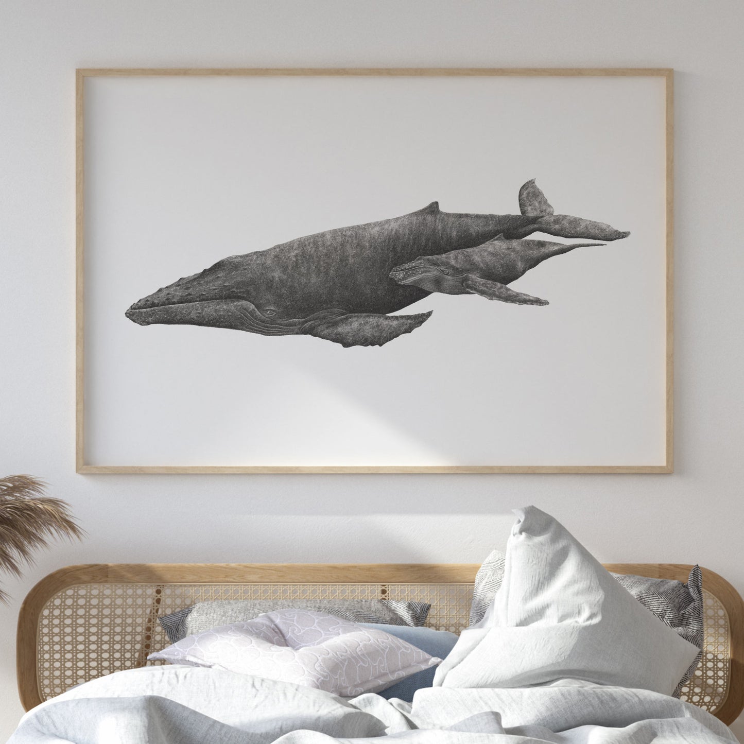 Humpback Whale artwork mother and calf