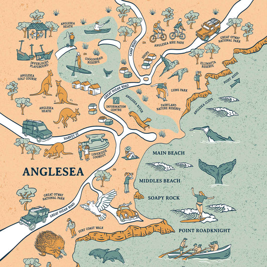 Anglesea | Illustrated Map