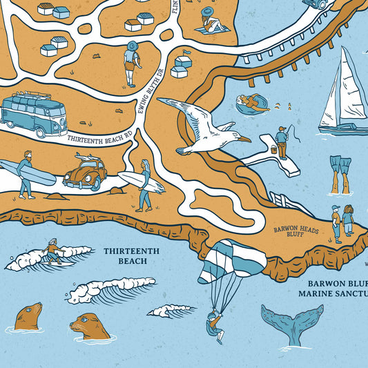 Barwon Heads & Ocean Grove | Illustrated Map