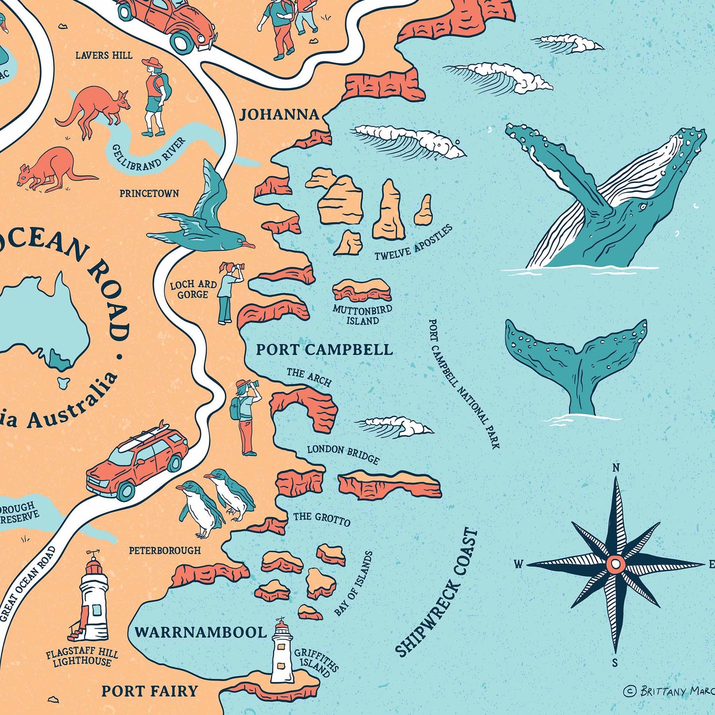 Great Ocean Road | Illustrated Map