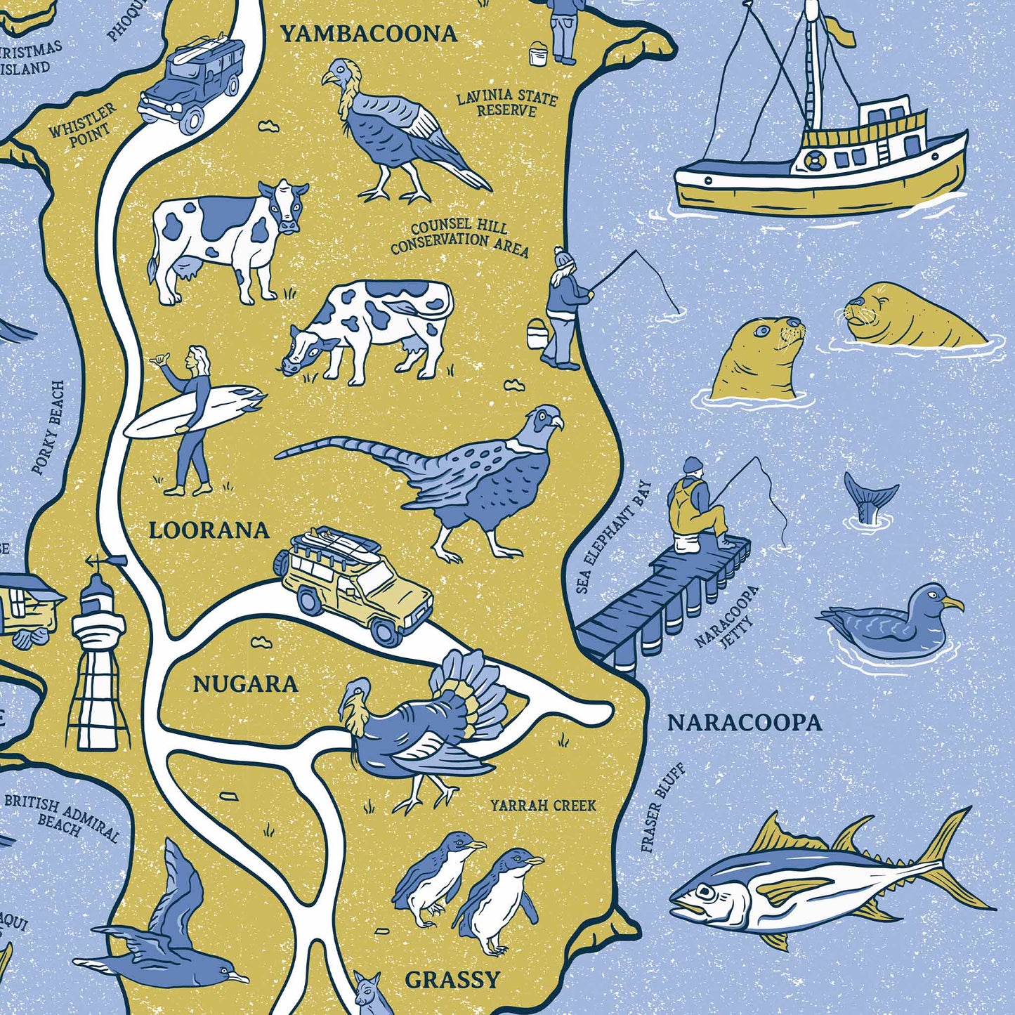 King Island | Illustrated Map