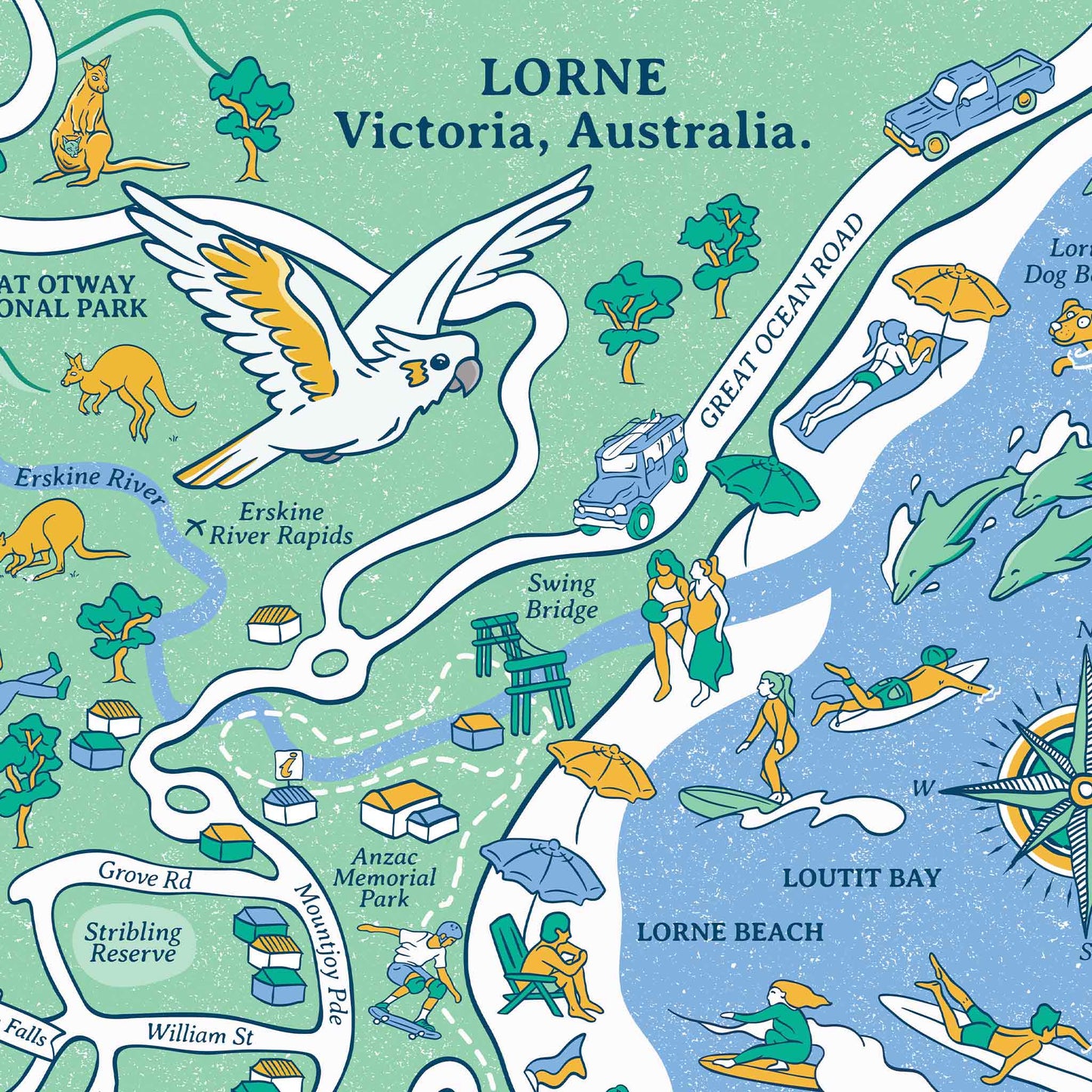 Lorne | Illustrated Map