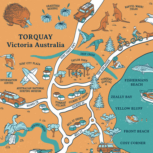 Torquay & Jan Juc | Illustrated Map