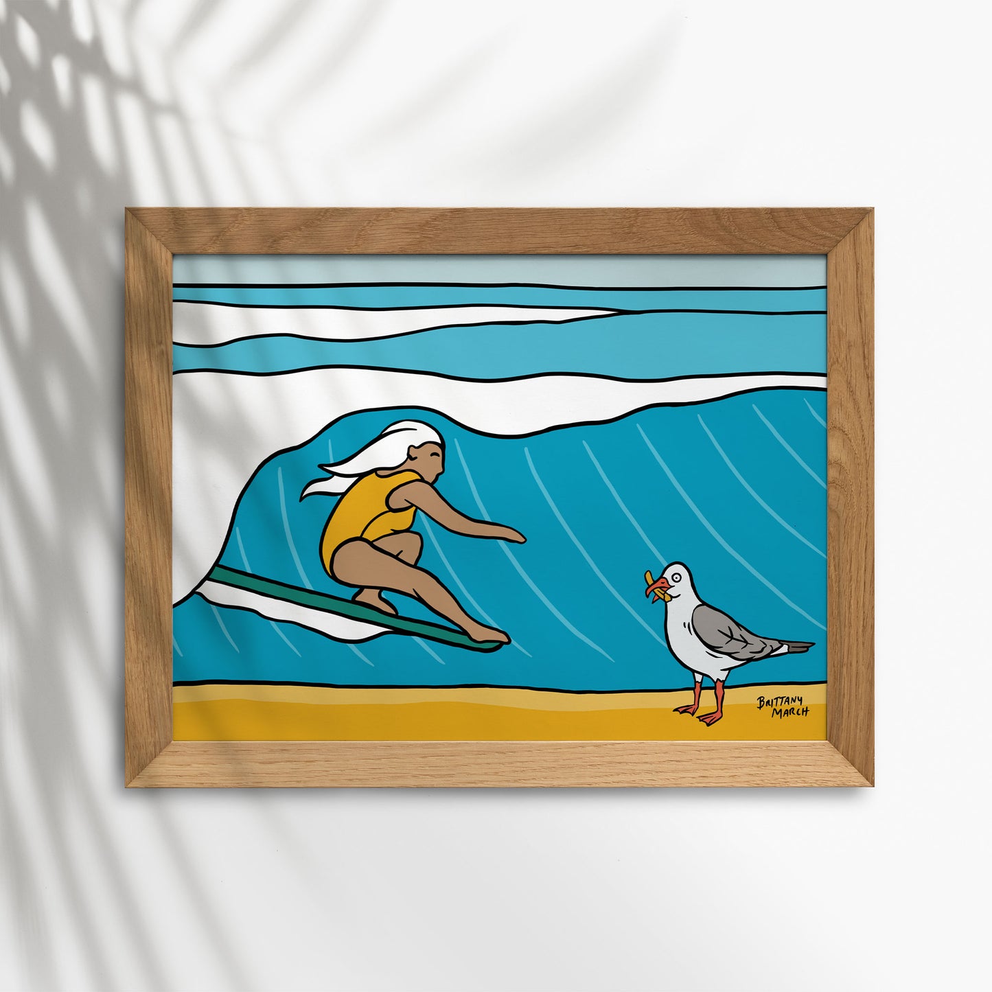 Surf Art | Girl and Gull