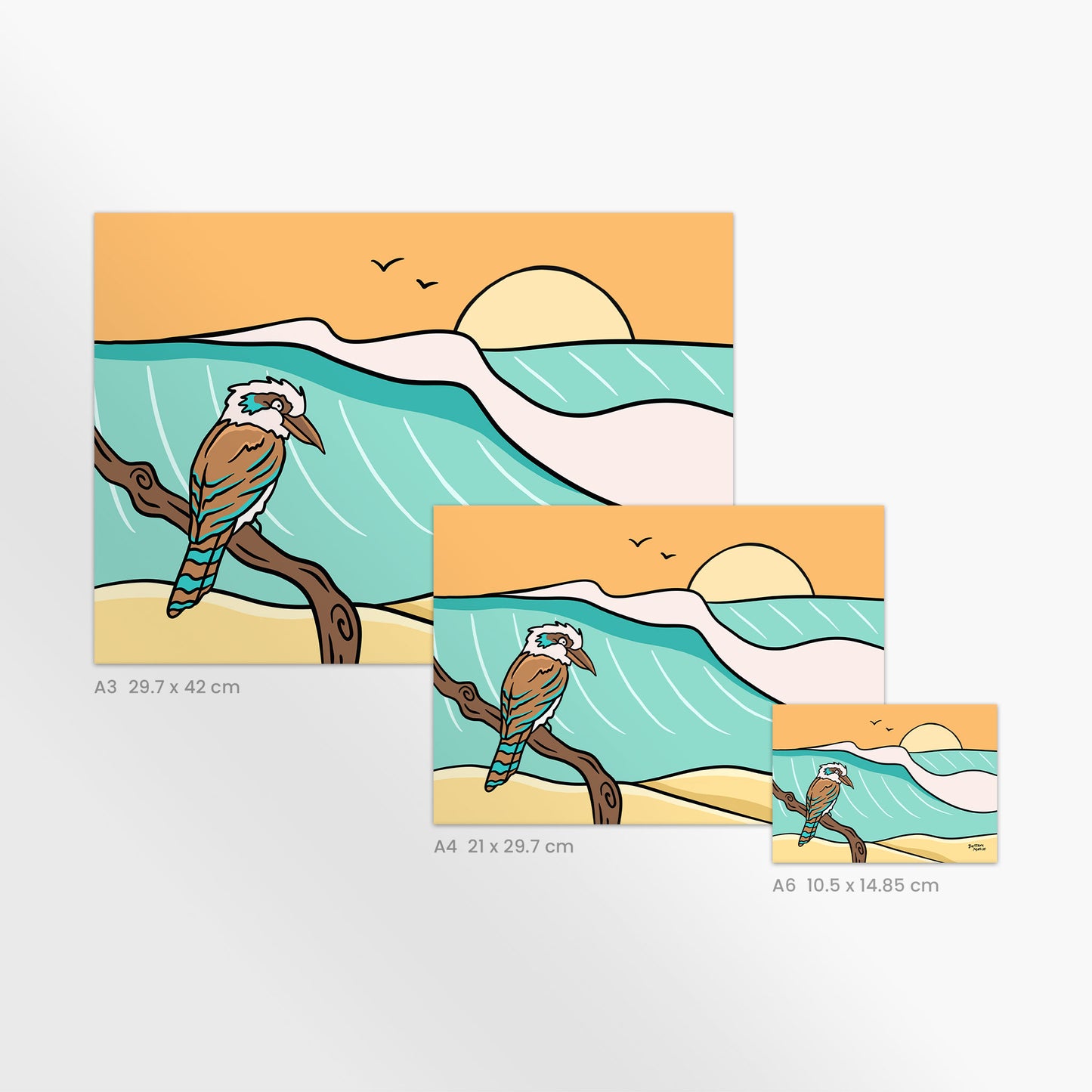 Surf Art | Kookaburra Wave Check